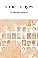 Cover of Voix de femmes des années 1930, Volume 39, Number 2 (116), Winter 2014, pp. 5-171, Voix et Images
