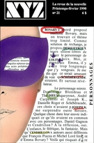Cover of Personnages, Number 21, Spring–February 1990, pp. 3-96, XYZ. La revue de la nouvelle