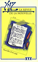 Cover of Nouvelles d’une page, Number 28, 1991, pp. 3-94, XYZ. La revue de la nouvelle