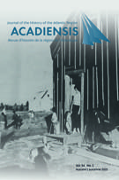 Couverture du numéro 'Volume 54, numéro 2, automne 2025' de la revue 'Acadiensis'