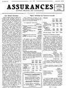 Couverture de Volume 2, numéro 4, 1934, p. 1-4, Assurances