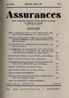Couverture de Volume 49, numéro 2, 1981, p. 91-212, Assurances