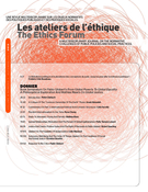 Couverture de Volume 8, numéro 2, automne 2013, p. 1-132, Les ateliers de l'éthique / The Ethics Forum