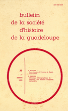 Couverture de Numéro 35, 1er trimestre 1978, p. 3-46, Bulletin de la Société d'Histoire de la Guadeloupe