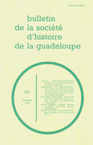Couverture de Numéro 103, 1er trimestre 1995, p. 3-110, Bulletin de la Société d'Histoire de la Guadeloupe