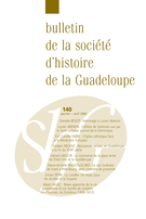Couverture de Numéro 140, janvier–avril 2005, p. 3-80, Bulletin de la Société d'Histoire de la Guadeloupe
