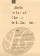 Couverture de Numéro 152, janvier–avril 2009, p. 3-126, Bulletin de la Société d'Histoire de la Guadeloupe