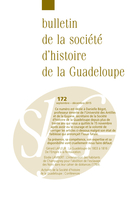 Couverture de Numéro 172, septembre–décembre 2015, p. 1-124, Bulletin de la Société d'Histoire de la Guadeloupe
