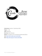 Couverture du numéro 'Numéro 7, printemps 2018' de la revue 'Circula'