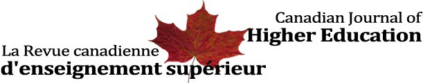 Logo de la revue Canadian Journal of Higher Education / Revue canadienne d'enseignement supérieur