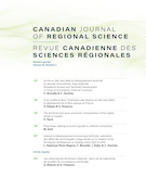 Couverture du numéro 'Accès au très haut débit et développement territorial en période d'incertitude' de la revue 'Canadian Journal of Regional Science / Revue canadienne des sciences régionales'