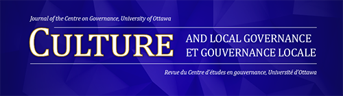 Logo de la revue Culture and Local Governance / Culture et gouvernance locale