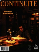 Couverture de Patrimoine et littérature, Numéro 55, décembre 1992, janvier–février 1993, p. 4-55, Continuité