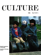 Couverture de Volume 6, numéro 1, 1986, p. 3-90, Culture