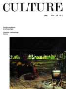 Couverture de Volume 15, numéro 1, 1995, p. 5-113, Culture