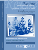 Couverture de Sexualités, handicap et droits humains, Volume 21, numéro 2, décembre 2015, p. 3-177, Développement Humain, Handicap et Changement Social / Human Development, Disability, and Social Change