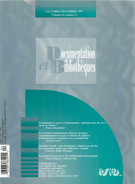 Couverture de Volume 43, numéro 4, octobre–décembre 1997, p. 167-224, Documentation et bibliothèques