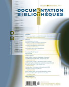 Couverture de Volume 60, numéro 4, octobre–décembre 2014, p. 171-222, Documentation et bibliothèques