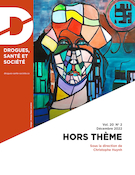 Couverture du numéro 'Volume 20, numéro 2, décembre 2022' de la revue 'Drogues, santé et société'