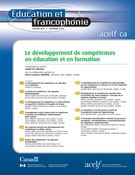 Couverture de Le développement de compétences en éducation et en formation, Volume 44, numéro 2, automne 2016, p. 1-195, Éducation et francophonie