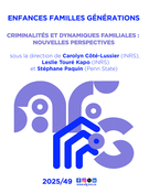 Couverture du numéro 'Criminalités et dynamiques familiales : nouvelles perspectives' de la revue 'Enfances, Familles, Générations'