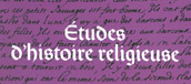 Logo de Études d'histoire religieuse