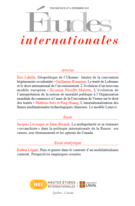 Couverture de Volume 47, numéro 4, décembre 2016, p. 333-491, Études internationales