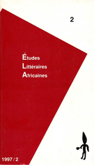 Couverture de Numéro 2, 1996, p. 1-94, Études littéraires africaines