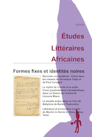 Couverture de Formes fixes et identités noires, Numéro 50, 2020, p. 1-285, Études littéraires africaines