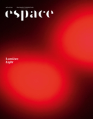 Couverture du numéro 'Lumière' de la revue 'Espace'