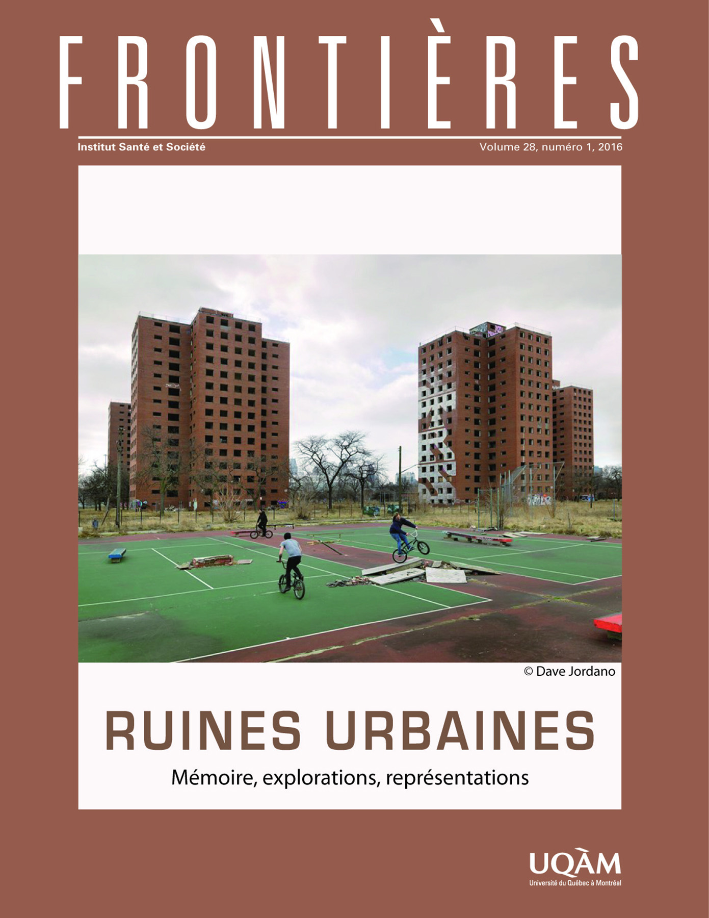 Couverture de Ruines urbaines, Volume 28, numéro 1, 2016, Frontières