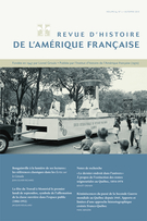 Couverture de Volume 64, numéro 2, automne 2010, p. 5-159, Revue d’histoire de l’Amérique française