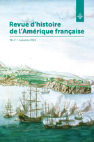 Couverture du numéro 'Volume 78, numéro 2, automne 2024' de la revue 'Revue d’histoire de l’Amérique française'