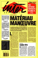 Couverture de Matériau manoeuvre, Numéro 47, 1990, p. 1-62, Inter