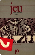 Couverture de Performances, Numéro 19 (2), 1981, p. 5-171, Jeu
