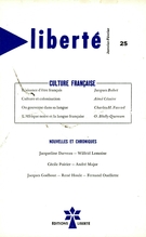 Couverture de Culture française, Volume 5, numéro 1 (25), janvier–février 1963, p. 2-77, Liberté