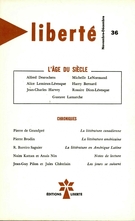 Couverture de L’âge du siècle, Volume 6, numéro 6 (36), novembre–décembre 1964, p. 402-495, Liberté