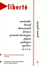 Couverture de Jeune poésie, Volume 9, numéro 4 (52), juillet–août 1967, p. 2-149, Liberté
