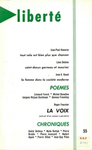 Couverture de Volume 10, numéro 1 (55), janvier–février 1968, p. 2-73, Liberté