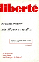 Couverture de Volume 17, numéro 6 (102), novembre–décembre 1975, p. 3-112, Liberté