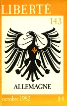 Couverture de Allemagne, Volume 24, numéro 5 (143), octobre 1982, p. 5-156, Liberté