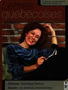 Couverture de Numéro 106, été 2002, p. 3-56, Lettres québécoises