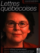 Couverture de Numéro 126, été 2007, p. 3-72, Lettres québécoises
