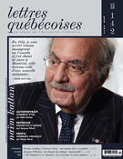 Couverture de Numéro 142, été 2011, p. 3-72, Lettres québécoises