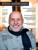 Couverture de Numéro 154, été 2014, p. 3-72, Lettres québécoises