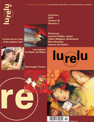 Couverture de Volume 35, numéro 2, automne 2012, p. 4-106, Lurelu
