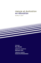 Couverture de Volume 40, numéro 1, 2017, p. 1-154, Mesure et évaluation en éducation