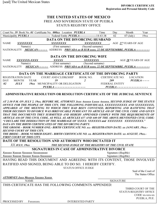 mexican-death-certificate-template