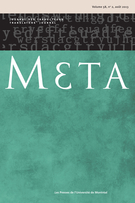 Couverture de Volume 58, numéro 2, août 2013, p. 261-478, Meta