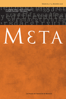 Couverture de Volume 61, numéro 3, décembre 2016, p. 501-752, Meta